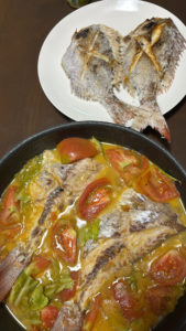 女川の鯛で贅沢な夕食を