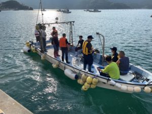 トリガイの沖出しへ