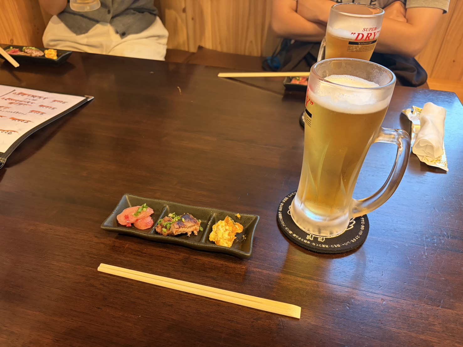 町の友人とお酒を飲んだ夜